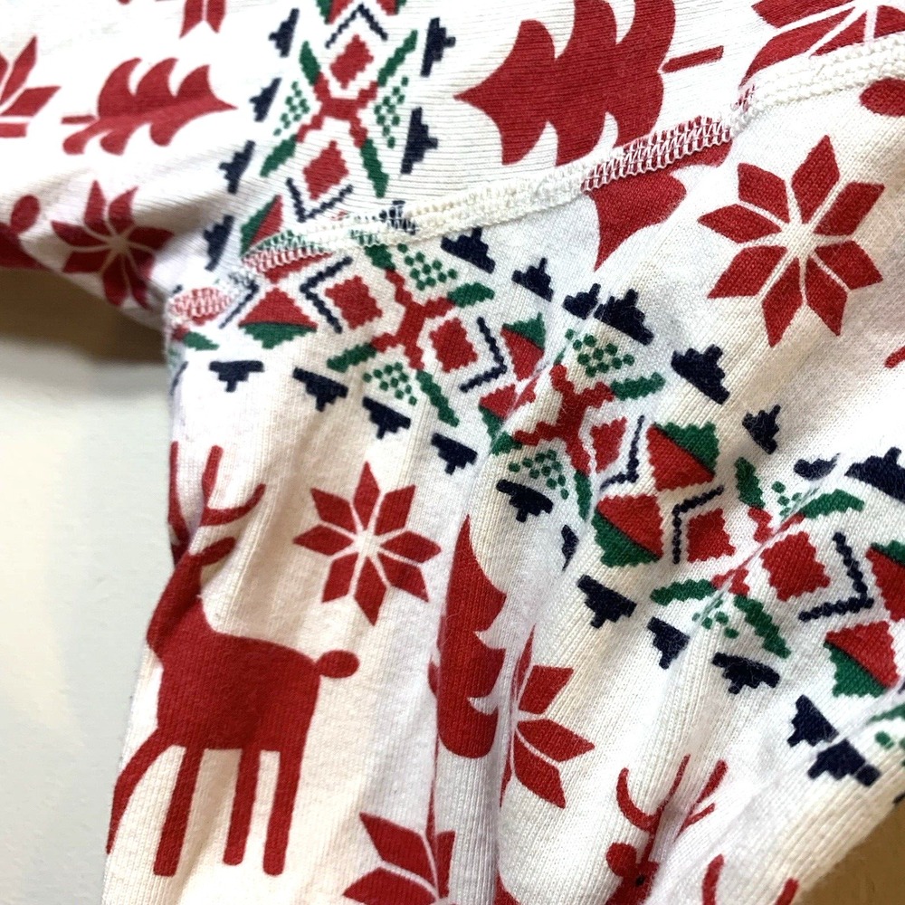 Hanna Andersson Pajama Top Womens XXL Reindeer Christmas PJ Holiday Red White - Picture 3 of 9